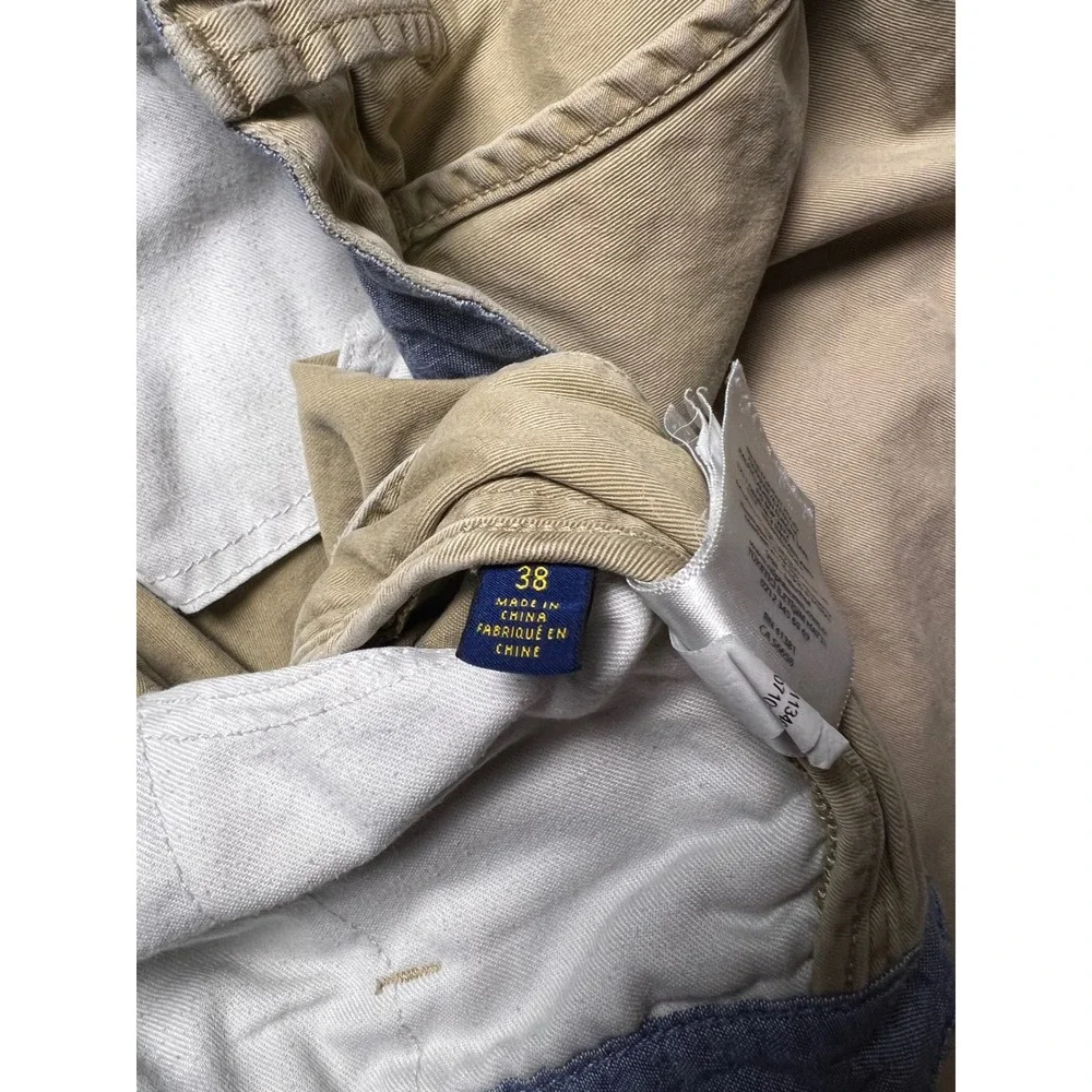 Polo Ralph Lauren Chino Shorts Mens 38 Khaki Relaxed Fit Cotton Twill Tan 9in